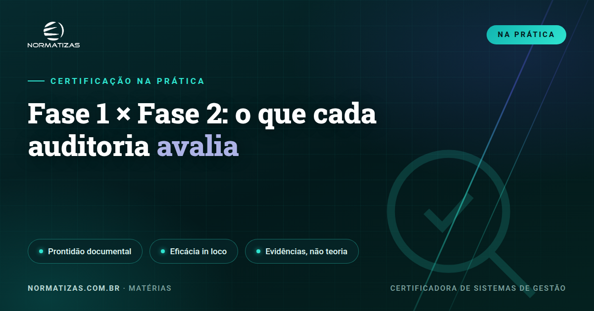 Auditoria Fase 1 vs Fase 2: o que os auditores realmente avaliam