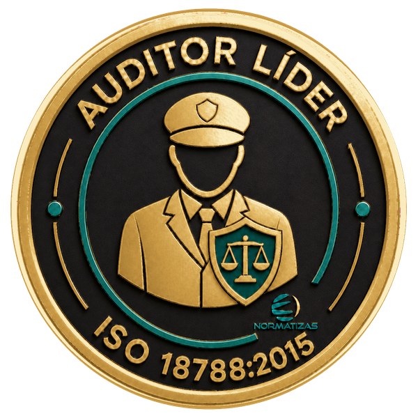 Emblema — Auditor Líder ISO 18788:2015 - Sistema de Gestão para Operações de Segurança Privada (SGOSP)