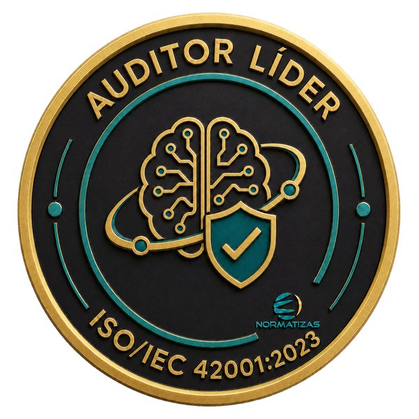 Emblema — Auditor Líder ISO/IEC 42001:2023 - Sistema de Gestão de Inteligência Artificial (SGIA)