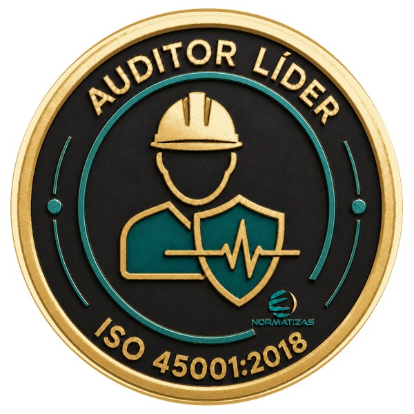 Emblema — Auditor Líder ISO 45001:2018 - Sistema de Gestão de Saúde e Segurança Ocupacional (SGSSO)