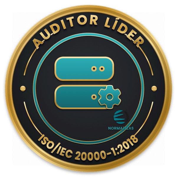 Emblema — Auditor Líder ISO/IEC 20000-1:2018 - Sistema de Gestão de Serviços (SGS)