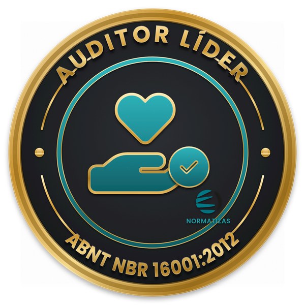 Emblema — Auditor Líder ABNT NBR 16001:2012 - Sistema de Gestão da Responsabilidade Social
