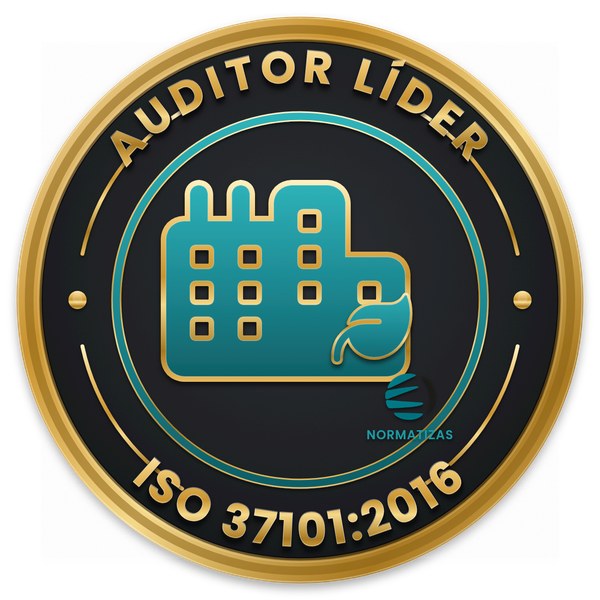 Emblema — Auditor Líder ISO 37101:2016 - Sistema de Gestão para Desenvolvimento Sustentável de Comunidades