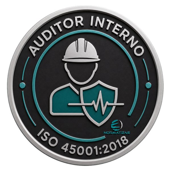 Emblema — Auditor Interno ISO 45001:2018 - Sistema de Gestão de Saúde e Segurança Ocupacional (SGSSO)