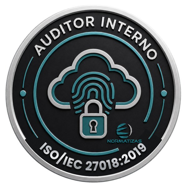 Emblema — Auditor Interno ISO/IEC 27018:2019 - Proteção de Dados Pessoais (PII) em Nuvem Pública